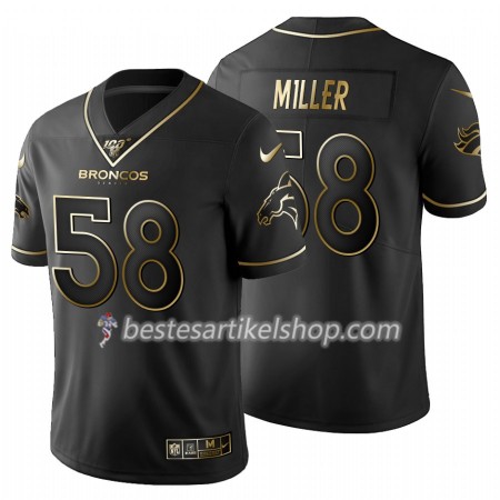 Herren Denver Broncos Trikot Von Miller 58 Nike Schwarz Golden Edition 100th